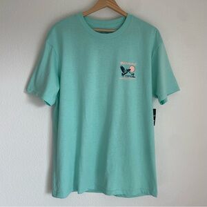 Billabong Men's Trademark Logo Premium Tee T-Shirt in Teal/Pink NWT